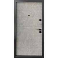Двері вхідні ФОРТ-М Тріо Паралель бетон темний/бетон сірий