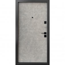 Двери входные ФОРТ-М Трио Параллель бетон темный/бетон серый