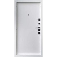 Двері вхідні ФОРТ-М ВІП 4К Мокка чорна шагрень/білий матовий