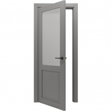 Двері міжкімнатні Gorgania Осій плюс зі склом сірий матовий