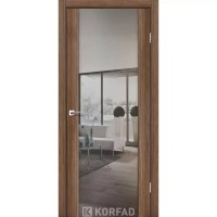 Двері міжкімнатні KORFAD Sanremo SR-01 Дуб сірий дзеркало триплекс