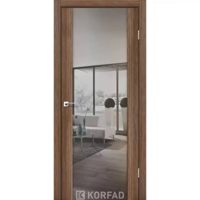 Міжкімнатні двері KORFAD (Корфад) Sanremo SR-01 Дуб сірий дзеркало триплекс