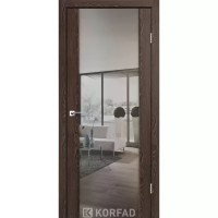 Двери межкомнатные KORFAD Sanremo SR-01 Дуб марсала зеркало триплекс