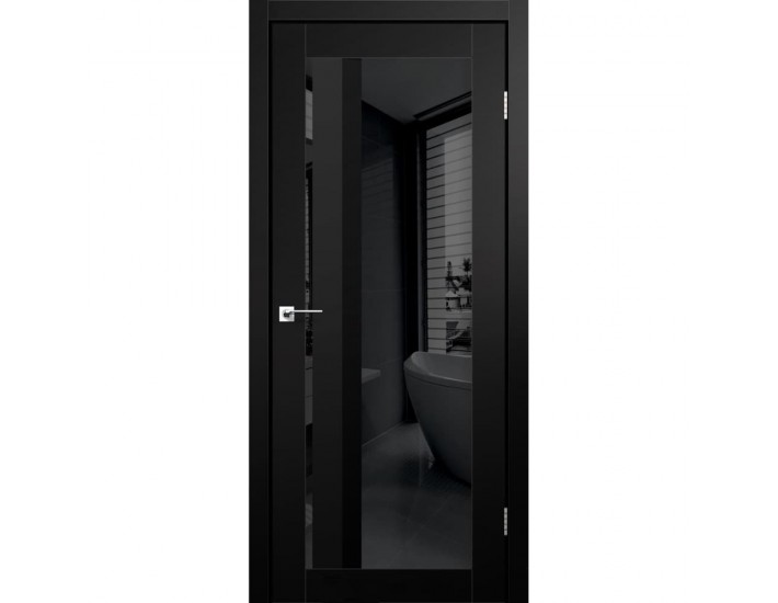Фото Межкомнатная дверь Aliano AL-06 super PET черный (черное стекло) 1
