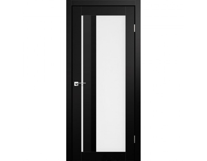 Фото Межкомнатная дверь Aliano AL-06 super PET черный (сатин белый) 1