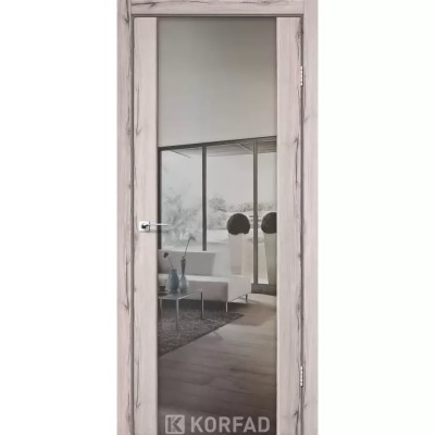 Межкомнатные двери KORFAD (Корфад) Sanremo SR-01 Дуб нордик зеркало триплекс