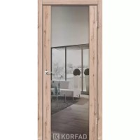 Двері міжкімнатні KORFAD Sanremo SR-01 Дуб тобакко дзеркало триплекс
