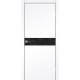 Двері міжкімнатні KORFAD Glass Loft Plato GLP-01 Super PET аляска, Lacobel чорний лак