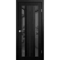 Двери межкомнатные KORFAD Aliano AL-01 Super PET Черный зеркало графит