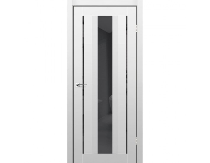 Фото Межкомнатная дверь Aliano AL-02 super PET серый (зеркало графит) 1