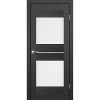 Двері міжкімнатні KORFAD Aliano AL-07 Super PET Антрацит білий сатін
