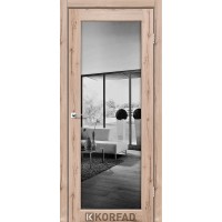 Двери межкомнатные KORFAD Sanvito SV-01 Дуб тобакко зеркало триплекс