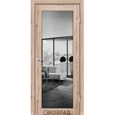 Межкомнатные двери KORFAD (Корфад) Sanvito SV-01 Дуб тобакко зеркало триплекс