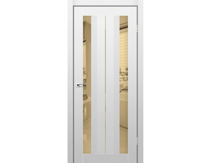 Фото Межкомнатная дверь Aliano AL-01 super PET серый (бронзовое зеркало) 1