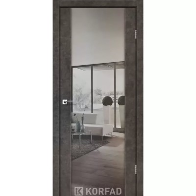 Міжкімнатні двері KORFAD (Корфад) Sanremo SR-01 Бетон лофт дзеркало триплекс