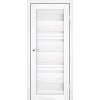 Двері міжкімнатні KORFAD Florence FL-04 Біла модрина скло білий сатін