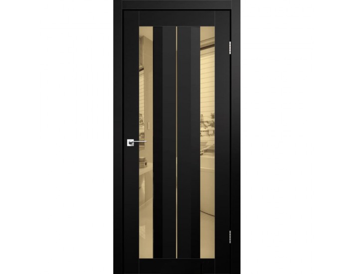 Фото Межкомнатная дверь Aliano AL-01 super PET черный (бронзовое зеркало) 1