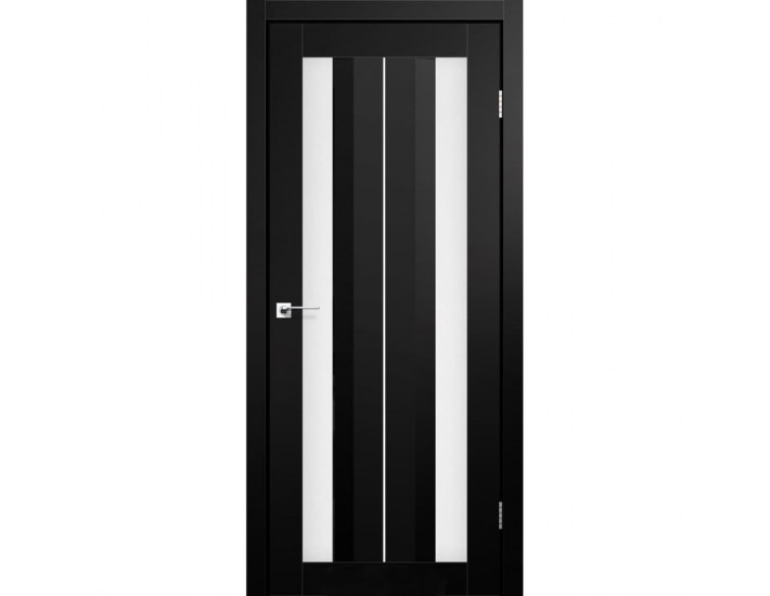 Фото Межкомнатная дверь Aliano AL-01 super PET черный (сатин белый) 1