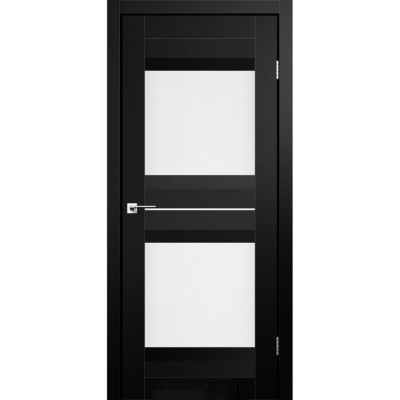 Міжкімнатні двері KORFAD (Корфад) Aliano AL-07 Super PET Чорний сатін білий