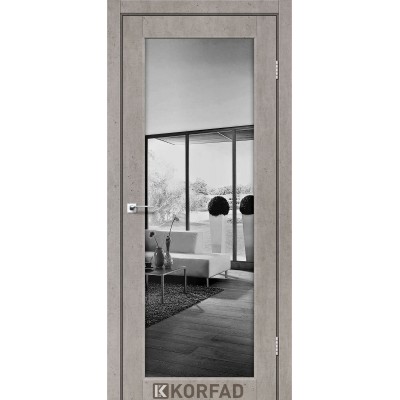 Міжкімнатні двері KORFAD (Корфад) Sanvito SV-01 Бетон лофт дзеркало триплекс