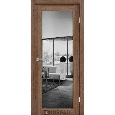 Межкомнатные двери KORFAD (Корфад) Sanvito SV-01 Орех зеркало триплекс