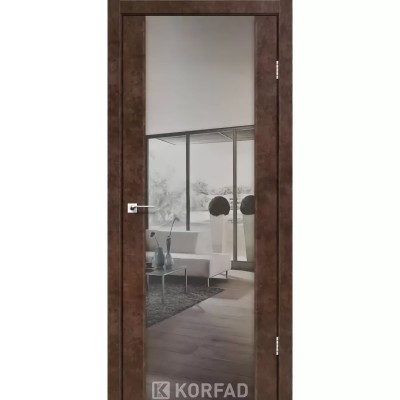 Межкомнатные двери KORFAD (Корфад) Sanremo SR-01 Арт бетон зеркало триплекс