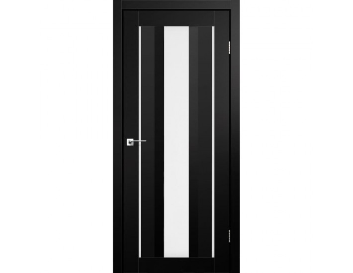 Фото Межкомнатная дверь Aliano AL-02 super PET черный (сатин белый) 1