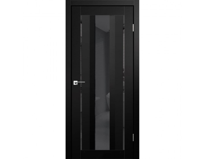 Фото Межкомнатная дверь Aliano AL-02 super PET черный (зеркало графит) 1