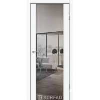 Двери межкомнатные KORFAD Sanremo SR-01 Белый перламутр зеркало триплекс