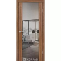 Двери межкомнатные KORFAD Sanremo SR-01 Дуб брашированный зеркало триплекс