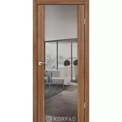 Міжкімнатні двері KORFAD (Корфад) Sanremo SR-01 Дуб брашований дзеркало триплекс