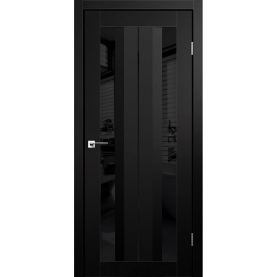Межкомнатные двери KORFAD (Корфад) Aliano AL-01 Super PET Черный зеркало черное