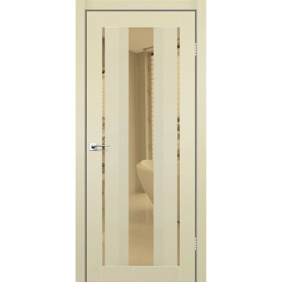 Межкомнатные двери KORFAD (Корфад) Aliano AL-02 Super PET Магнолия бронзовое зеркало