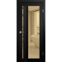 Двери межкомнатные KORFAD Aliano AL-06 Super PET Черный бронзовое зеркало