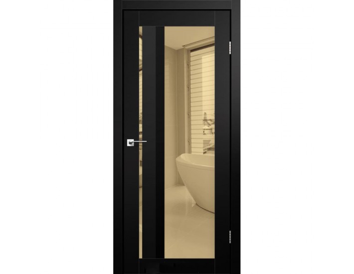 Фото Межкомнатная дверь Aliano AL-06 super PET черный (бронзовое зеркало) 1