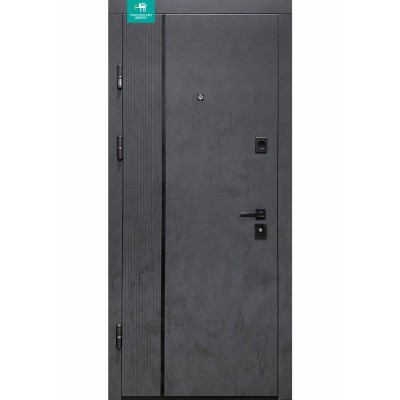 Вхідні двері квартирного типу МІНІСТЕРСТВО ДВЕРЕЙ модель П-3К-503 Бетон антрацит/сніжний