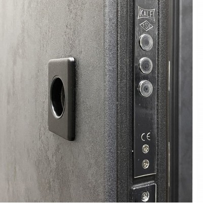 Вхідні двері квартирного типу МІНІСТЕРСТВО ДВЕРЕЙ модель П-3К-503 Бетон антрацит/сніжний