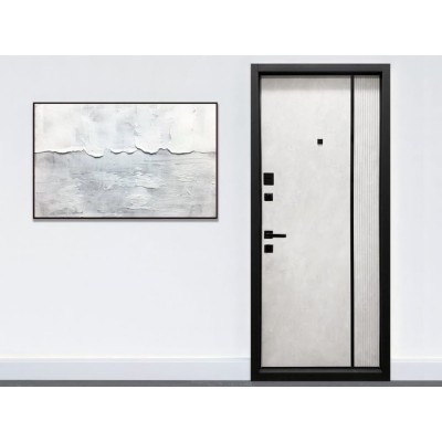 Вхідні двері квартирного типу МІНІСТЕРСТВО ДВЕРЕЙ модель П-3К-503 Бетон антрацит/сніжний