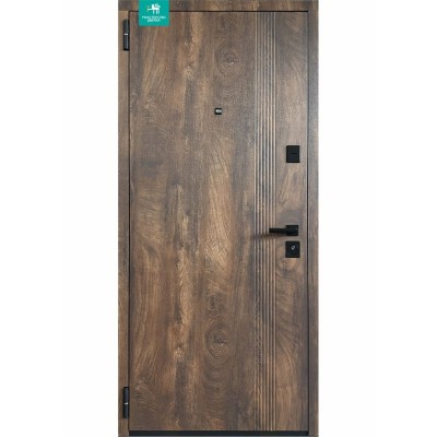 Входные двери квартирного типа МИНИСТЕРСТВО ДВЕРЕЙ модель ПБ-262 Спил коньячный/Спил медовый