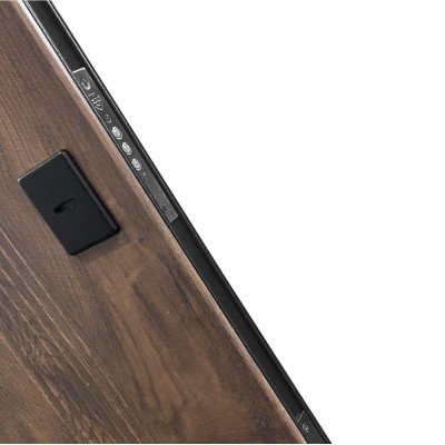 Входные двери квартирного типа МИНИСТЕРСТВО ДВЕРЕЙ модель ПБ-262 Спил коньячный/Спил медовый