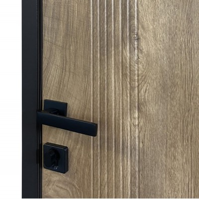 Входные двери квартирного типа МИНИСТЕРСТВО ДВЕРЕЙ модель ПБ-262 Спил коньячный/Спил медовый