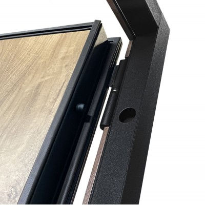 Входные двери квартирного типа МИНИСТЕРСТВО ДВЕРЕЙ модель ПБ-262 Спил коньячный/Спил медовый