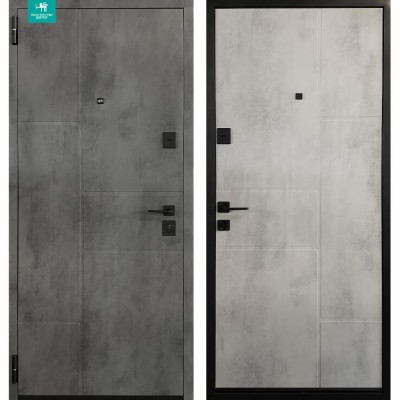 Вхідні двері вуличного типу МІНІСТЕРСТВО ДВЕРЕЙ модель ПБ-366 Оксид темний/Світлий