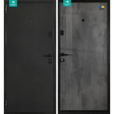 Вхідні двері квартирного типу МІНІСТЕРСТВО ДВЕРЕЙ модель ПБУ-262 Оксид темний