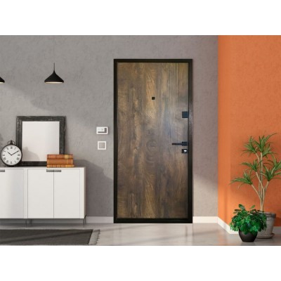 Вхідні двері квартирного типу МІНІСТЕРСТВО ДВЕРЕЙ модель ПБУ-262 Спил коньячний