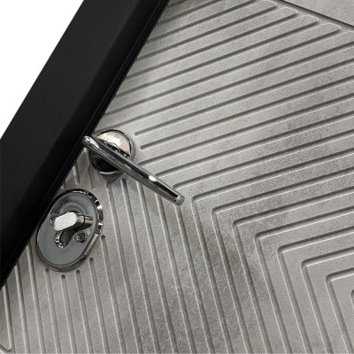 Вхідні двері квартирного типу МІНІСТЕРСТВО ДВЕРЕЙ модель ПК-560 Оксид чорний/світлий