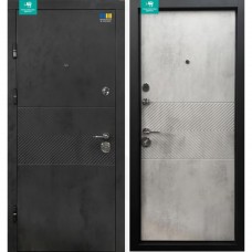 Двері вхідні МІНІСТЕРСТВО ДВЕРЕЙ ПК-560 Оксид чорний/світлий