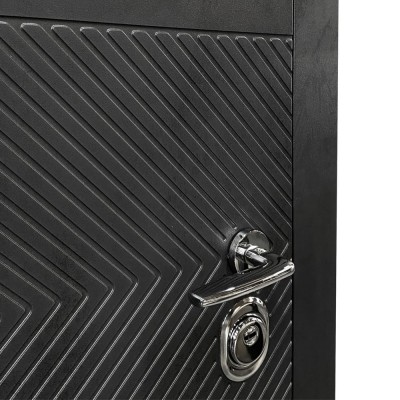 Вхідні двері квартирного типу МІНІСТЕРСТВО ДВЕРЕЙ модель ПК-560 Оксид чорний/світлий