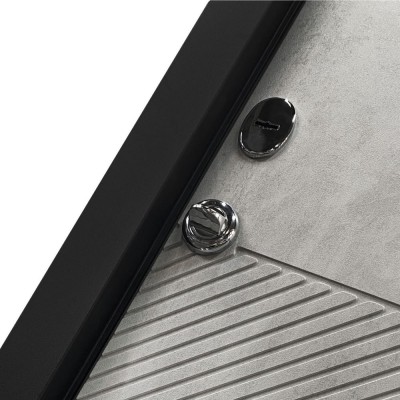 Вхідні двері квартирного типу МІНІСТЕРСТВО ДВЕРЕЙ модель ПК-560 Оксид чорний/світлий