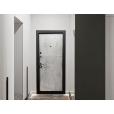 Вхідні двері квартирного типу МІНІСТЕРСТВО ДВЕРЕЙ модель ПК-560 Оксид чорний/світлий